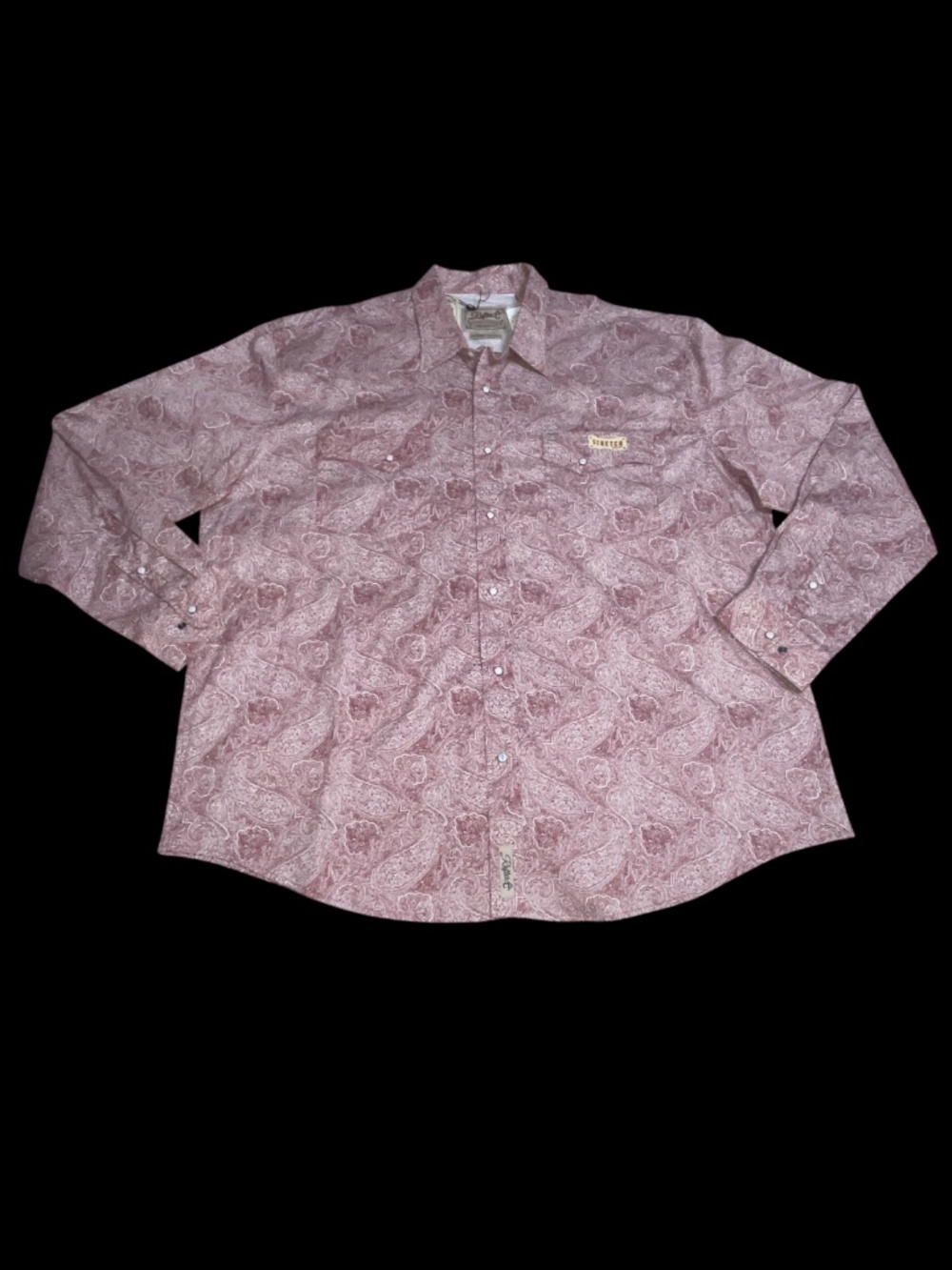 Western Shirt Mens 2XLT Tall Rafter C Pearl Snaps New Red White Paisley Shirt